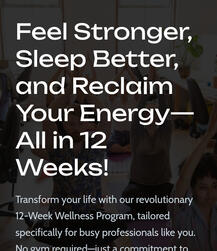 Wellness program landing page